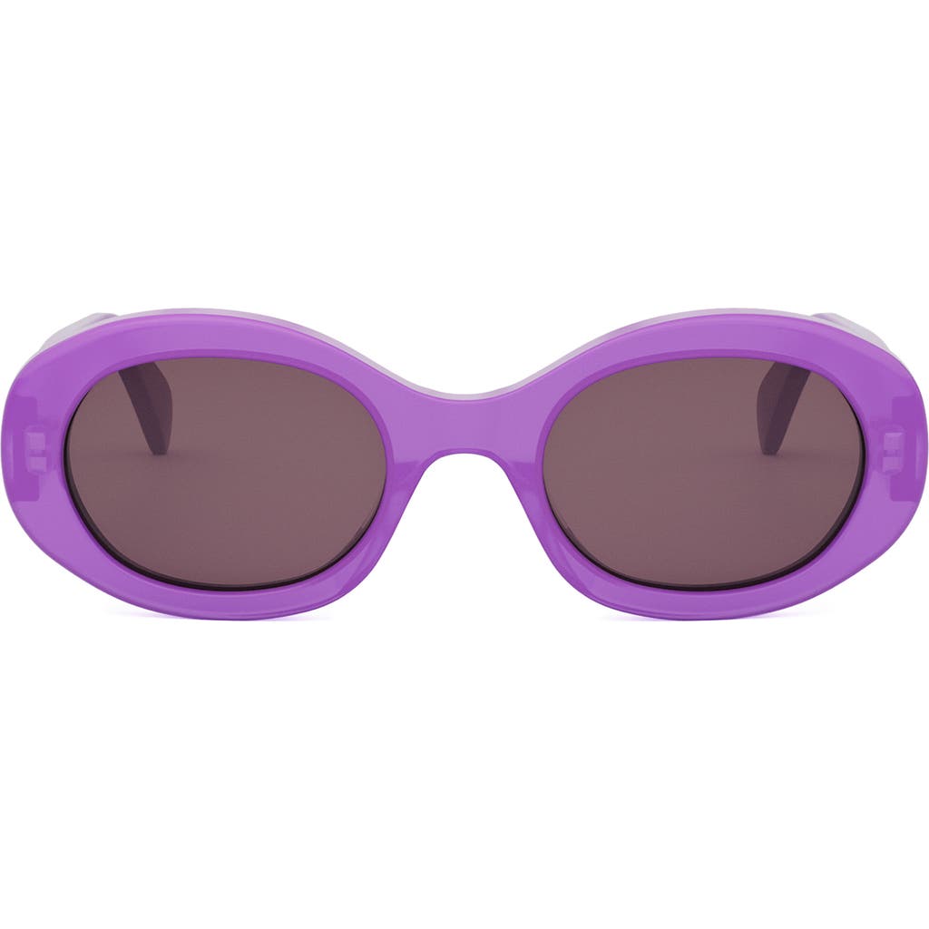 Celine Triomphe 52mm Oval Sunglasses In Pink