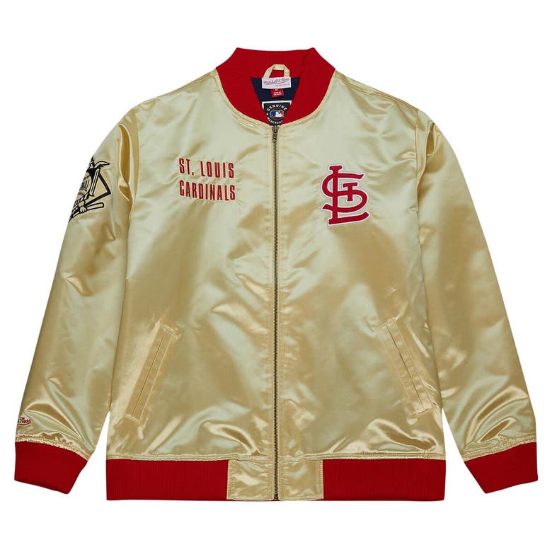 Shop Mitchell & Ness Gold St. Louis Cardinals Og 2.0 Lightweight Satin Full-zip Jacket
