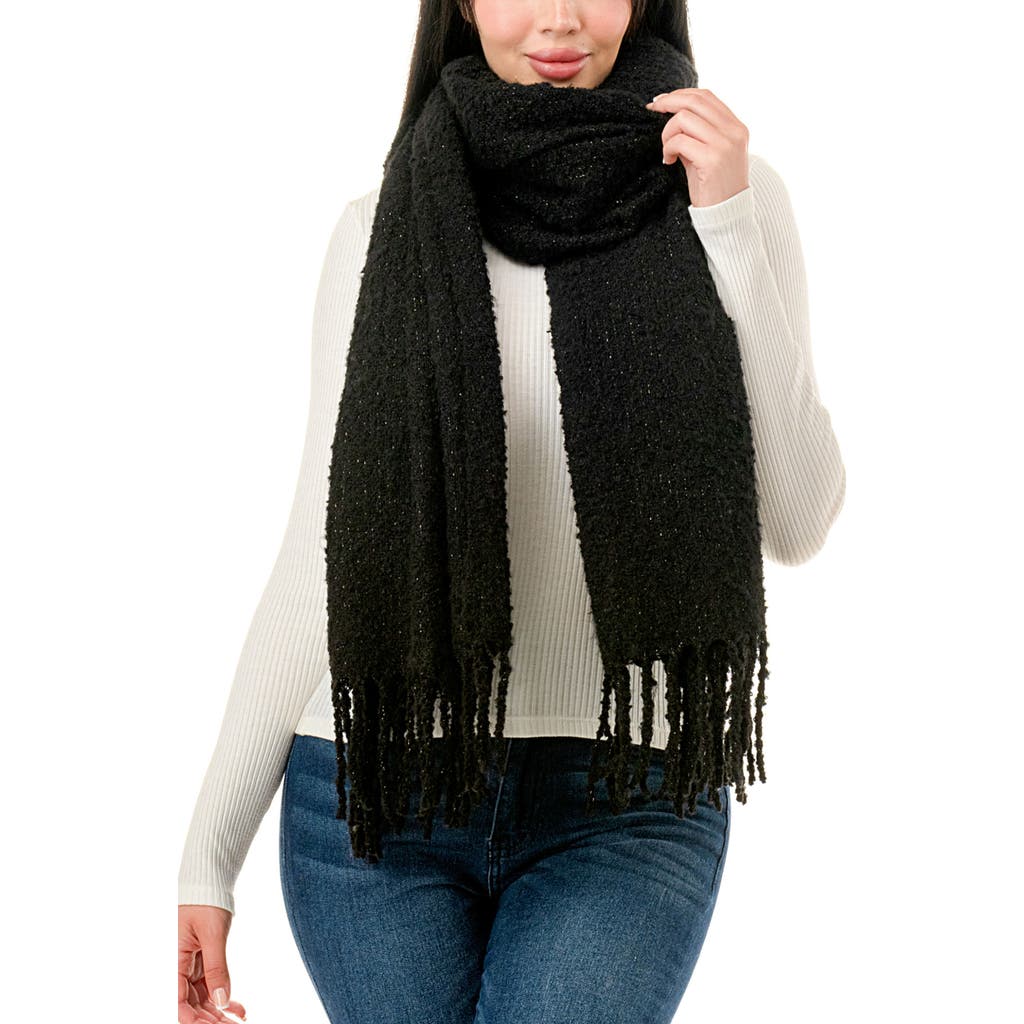 Marcus Adler Fringe Scarf In Black