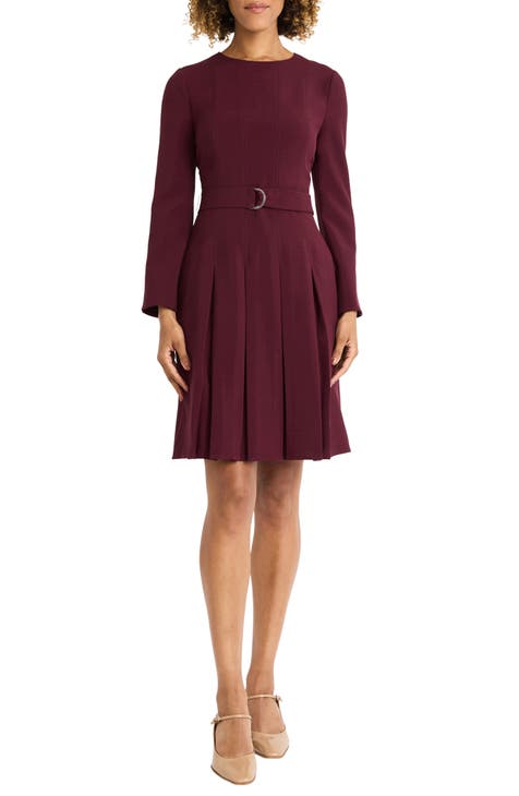 Burgundy office dress hotsell