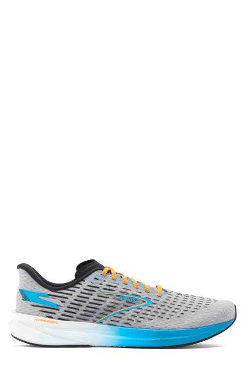 Brooks Hyperion Running Shoe In Grey/atomic Blue/scarlet