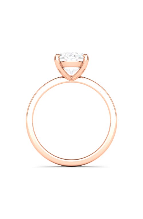 Shop Hautecarat Oval Cut Lab Created Diamond Ring In 2.00 Ctw 18k Rose Gold