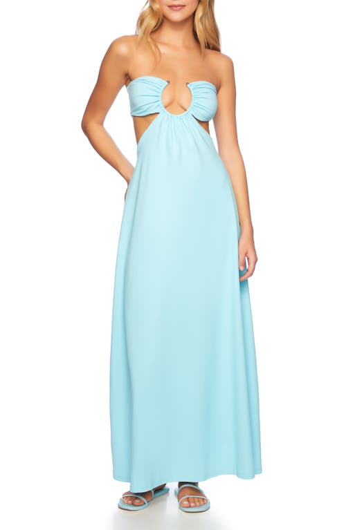U Wire Cutout Strapless Maxi Dress in Freshwater