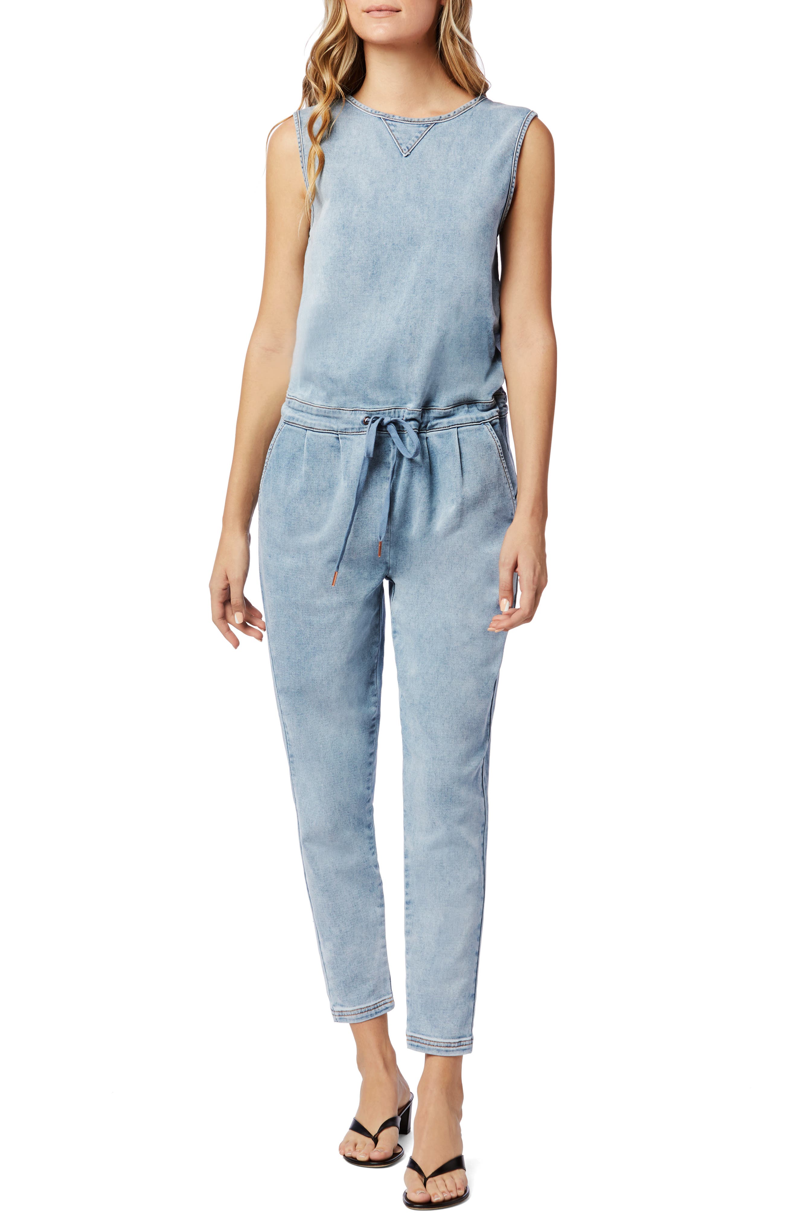 denim romper pants