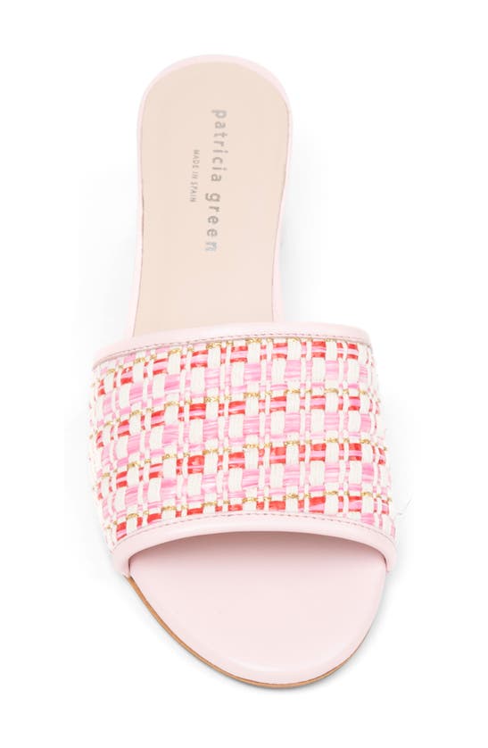 Shop Patricia Green Harper Raffia Slide Sandal In Blush Pink