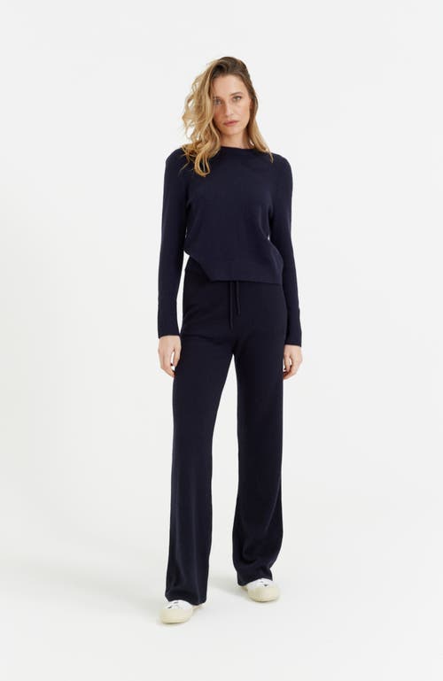 Chinti & Parker Chinti And Parker Cashmere Wide-leg Sweatpants In Navy