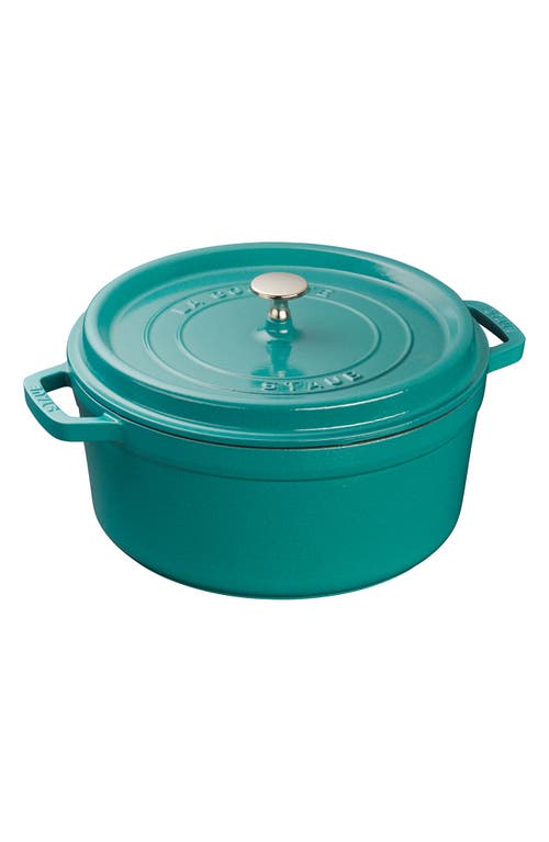 Staub 5.5-Quart Enameled Cast Iron Dutch Oven in Turquoise at Nordstrom