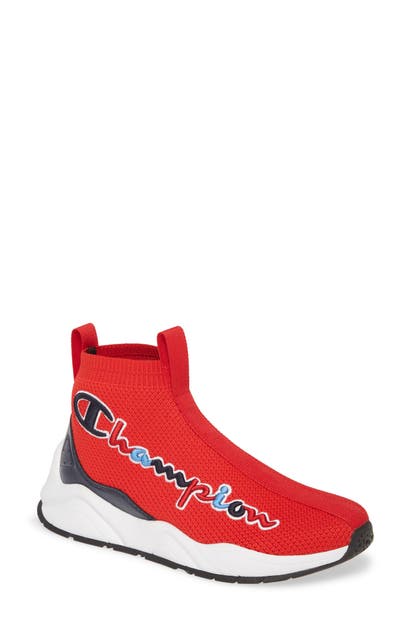 Champion Rally Kt High Top Sneaker In Scarlet Navy Candid Blue Modesens