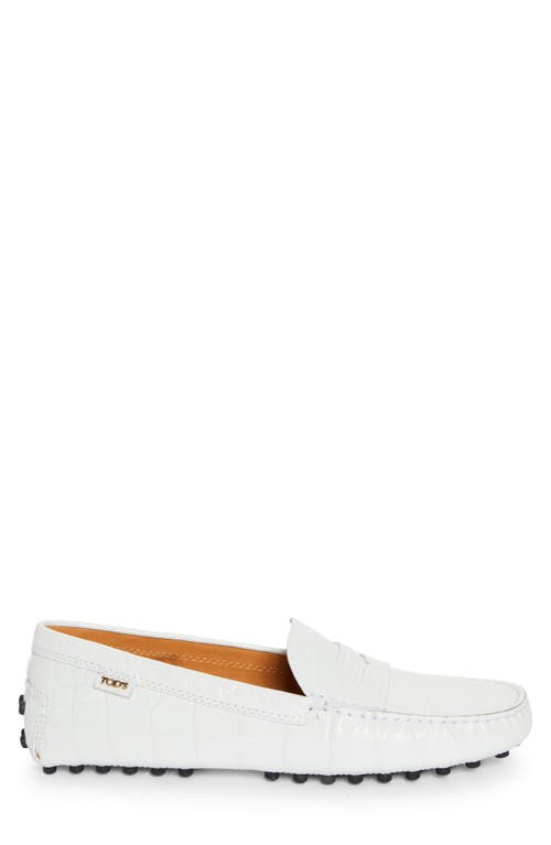 Shop Tod's Gommino Driving Shoe In Bianco