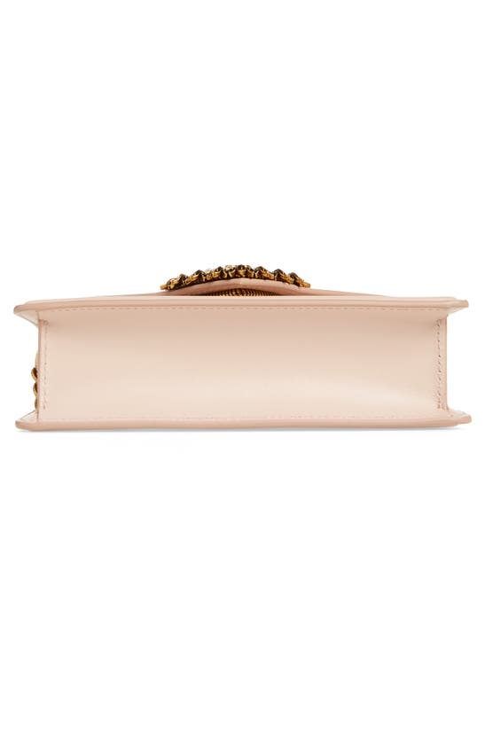 Shop Dolce & Gabbana Mini Devotion Leather Top Handle Bag In Powder Pink