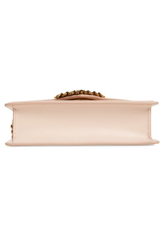 Dolce & Gabbana Leather Crossbody Bag In Powder Pink