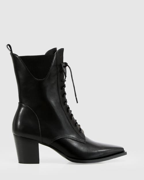 Belle & Bloom Jumping Ship Laced Boot In Black