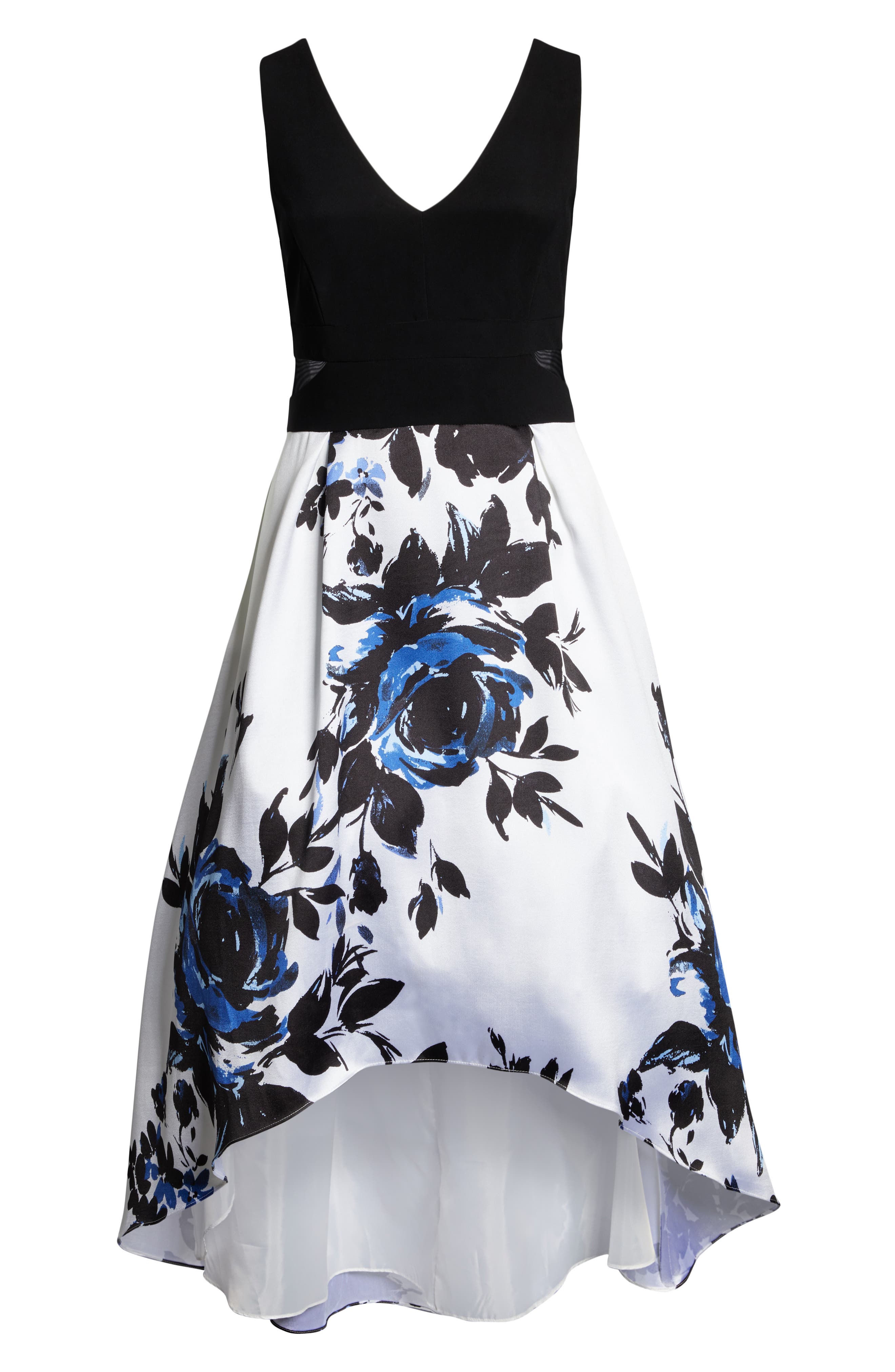 xscape floral high low dress