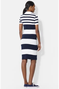 Lauren Ralph Lauren Stripe Cotton Polo Dress | Nordstrom