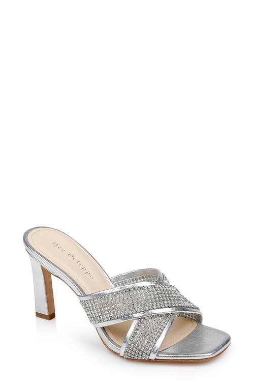 Ireland Slide Sandal in Silver Leather