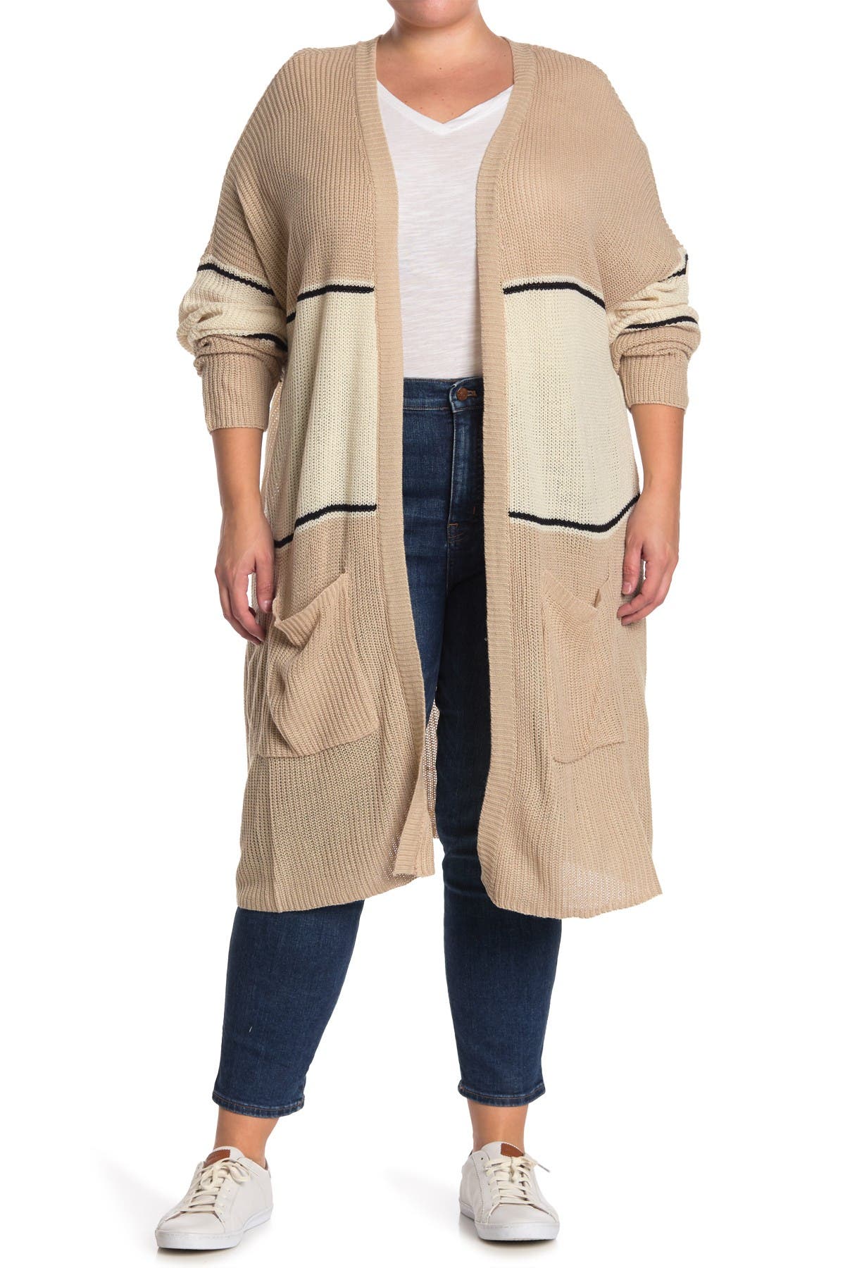 shaker stitch cardigan