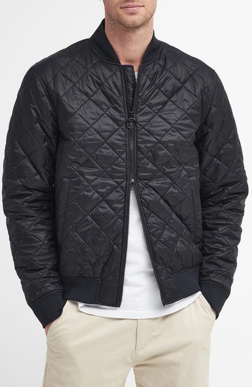 Shop Barbour Galento Quilted Bomber Jacket In Black