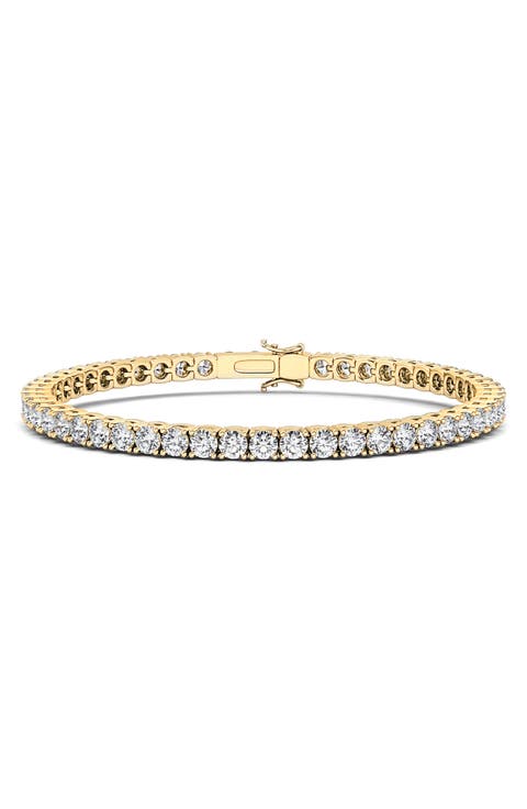 Round Cut Lab Grown Diamond Tennis Bracelet