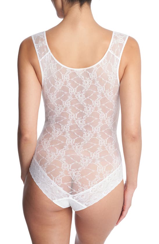 Natori Bliss Allure Lace Bodysuit In White
