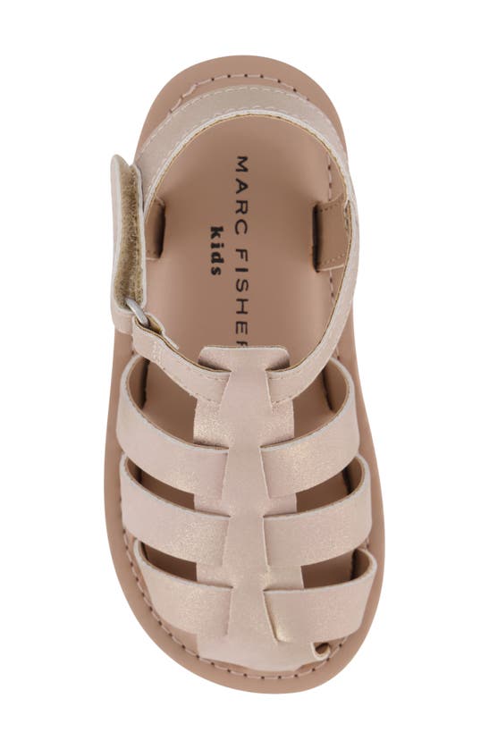 Shop Marc Fisher Kids' Glitter Woven Sandal In Tan