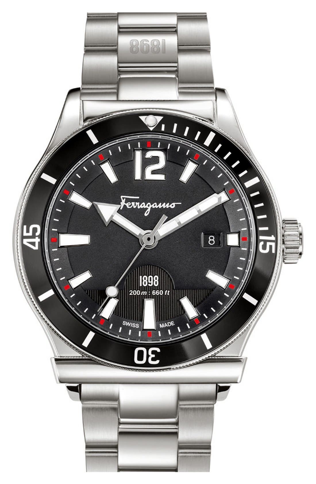 Salvatore Ferragamo '1898 Sport' Bracelet Watch, 43mm Nordstrom