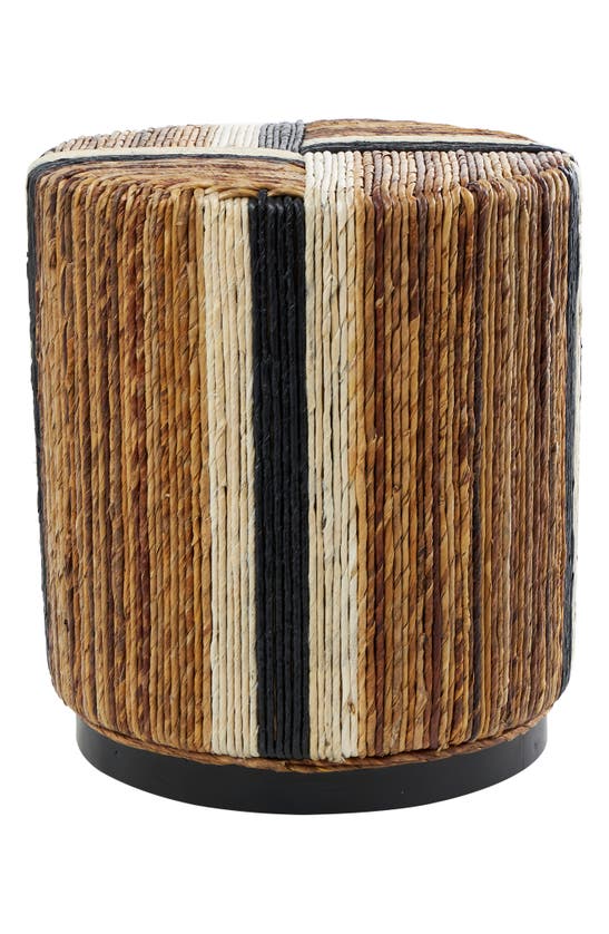 Shop Ginger Birch Studio Woven Banana Leaf Accent Table In Brown