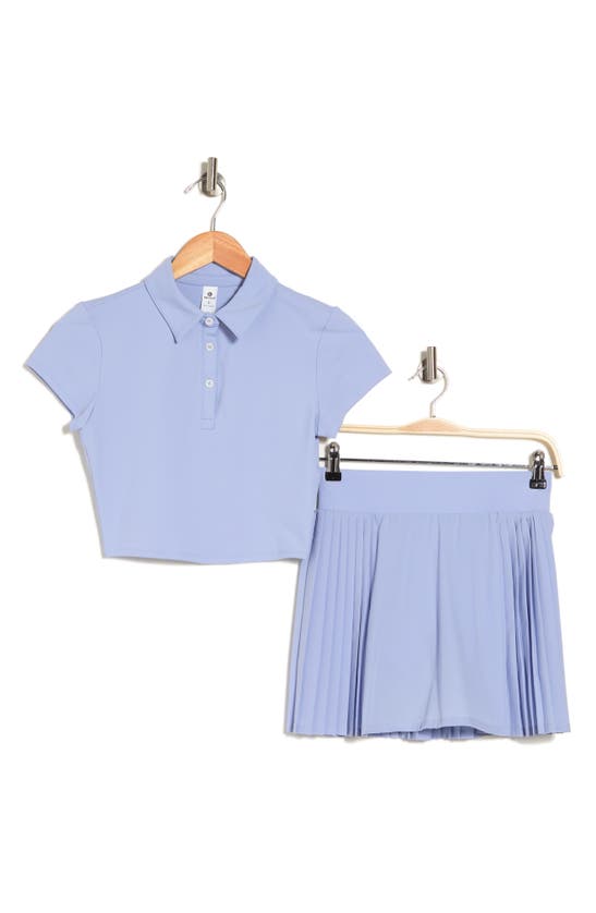 90 Degree By Reflex Airlux Polo & Skirt Set In Blue Heron