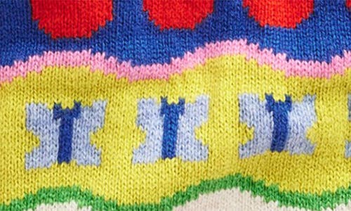 Shop Mini Boden Kids' Edie Fair Isle Cotton & Wool Blend Cardigan In Multi Rainbow