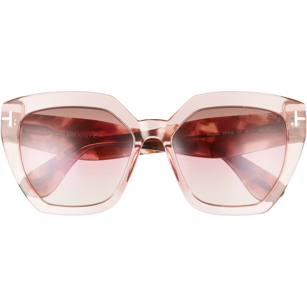 Tom Ford Phobe 56mm Square Sunglasses In Pink