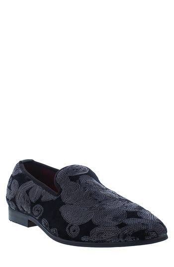 Robert Graham Kintsugi Dress Slippers In Black/blue