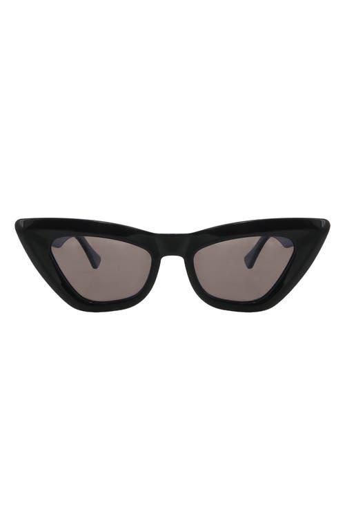 The Helena Polarized Cat Eye Sunglasses in Black-Jet