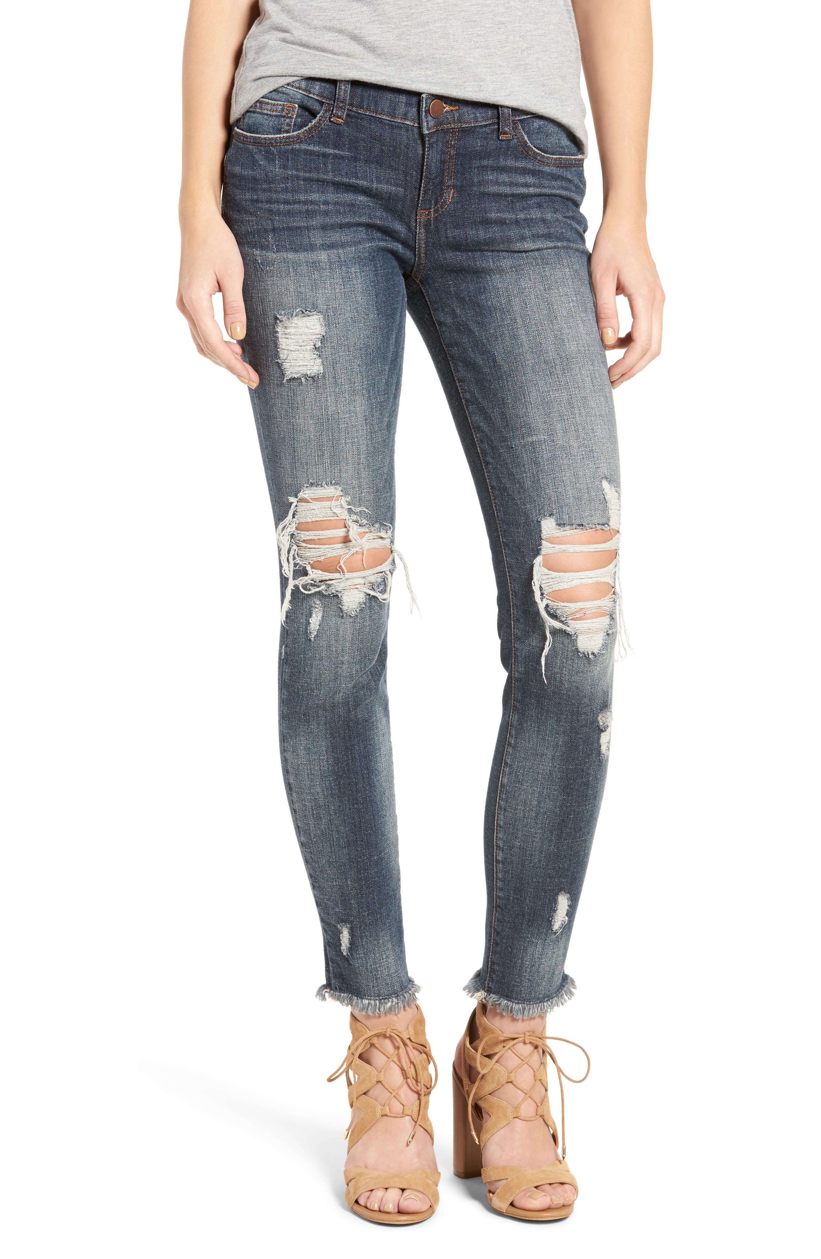 SP Black Destroyed Skinny Jeans Nordstrom