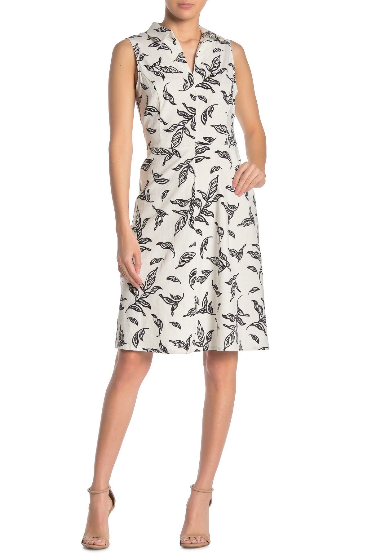 tahari linen dress