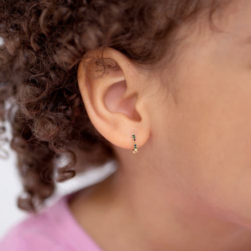 In Season Jewelry 14k Jeweled Cubic Zirconia Huggie Earrings In Multi-color