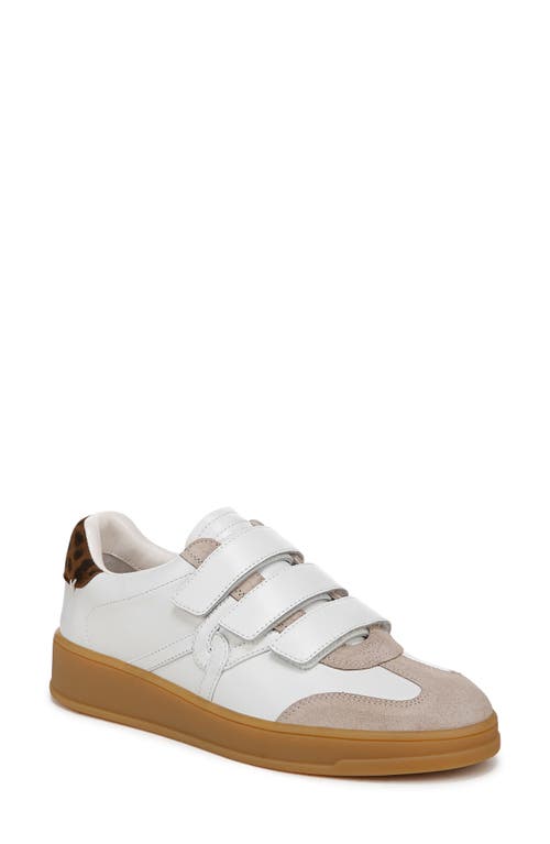Veronica Beard Reagan Velcro Sneaker White Leopard In Lily/leopard