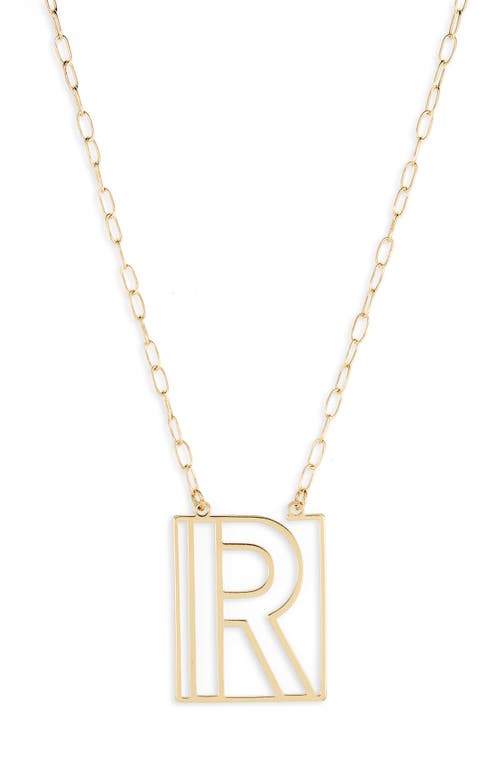 BP. Initial Pendant Necklace in R- Gold
