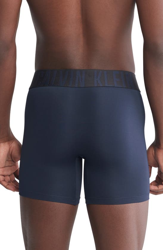 Shop Calvin Klein 3-pack Intense Power Microfiber Boxer Briefs In Shoreline