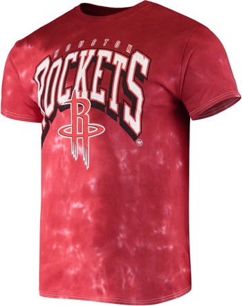 Men's '47 Red Houston Rockets Vintage Tie Dye Tubular T-Shirt
