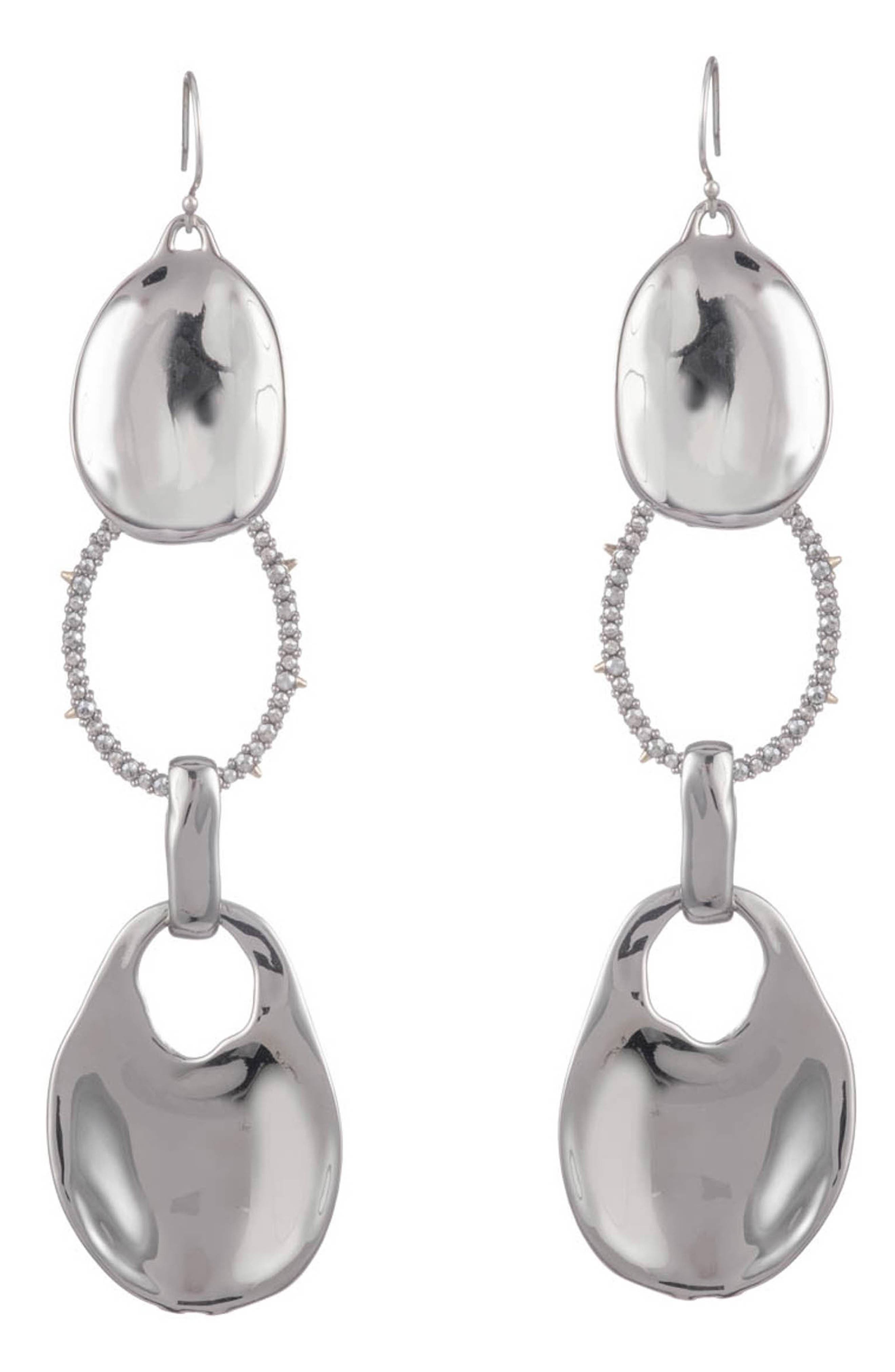 Alexis Bittar Crystal Accented Drop Earrings In Gold