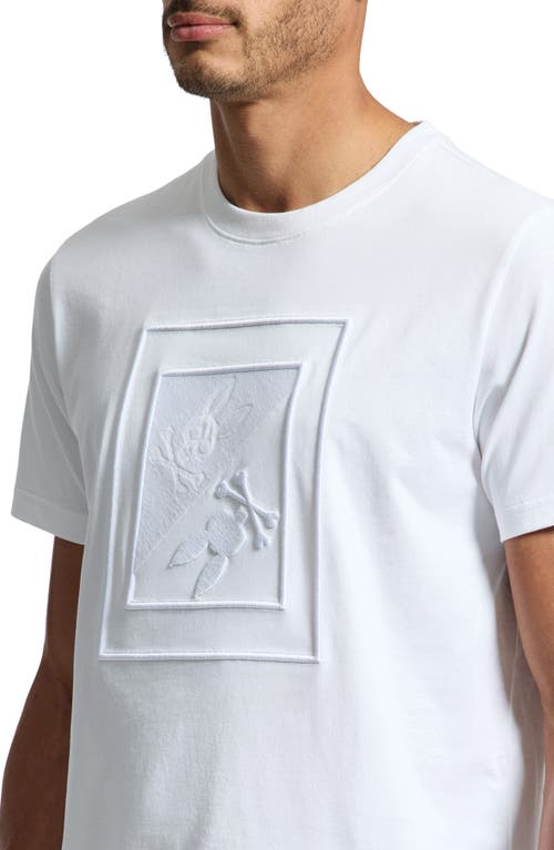 Shop Psycho Bunny Valdez Embroidered Graphic T-shirt In White