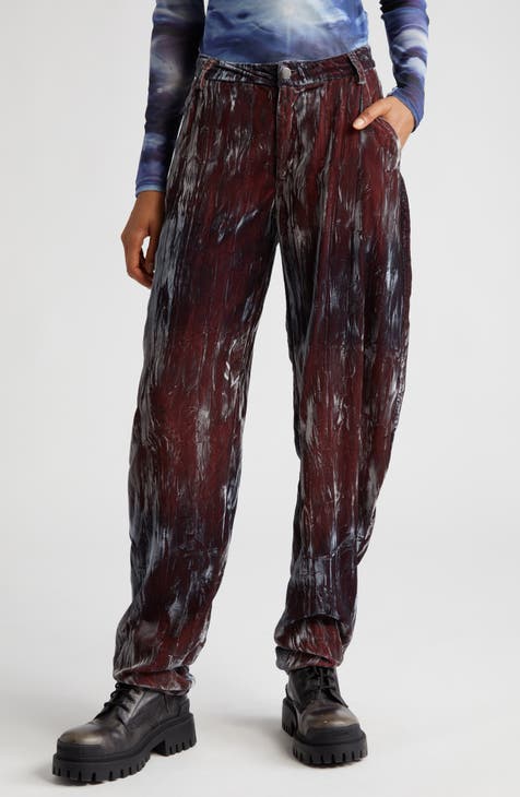 Free People Patterned Velvet Flared Pants available at #Nordstrom