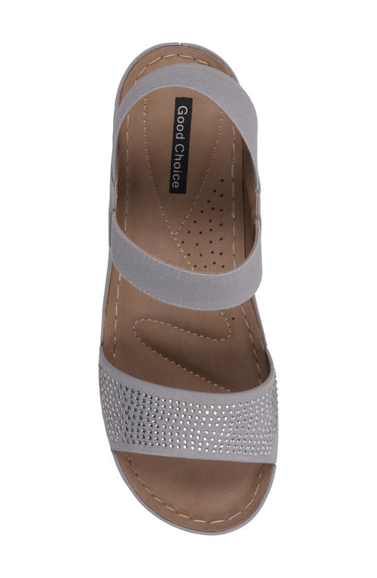 Shop Good Choice New York Tammy Platform Wedge Sandal In Silver