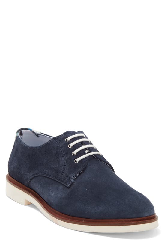 Paisley & Gray Casual Plain Toe Derby In Navy Suede