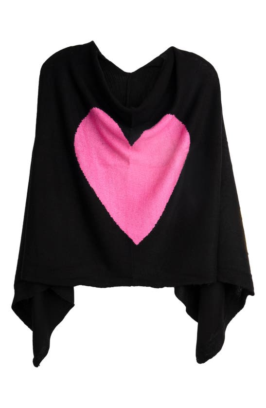 Shop Saachi Heart Silk & Cashmere Poncho In Black