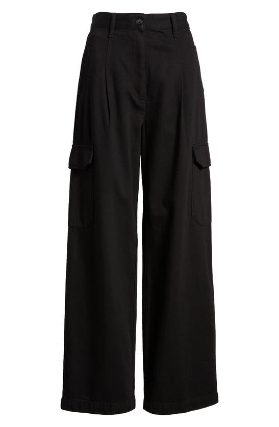 Shop Rag & Bone Cassidy Featherweight Wide Leg Cargo Pants In Black