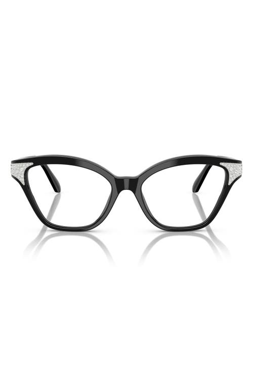 Swarovski 54mm Cat Eye Optical Glasses In Black