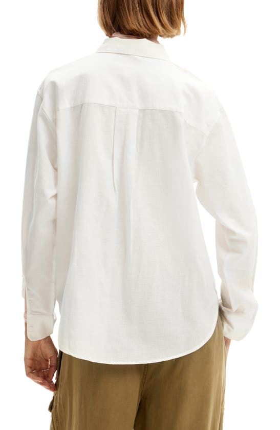 Shop Desigual Cam Turn Button-up Shirt In White