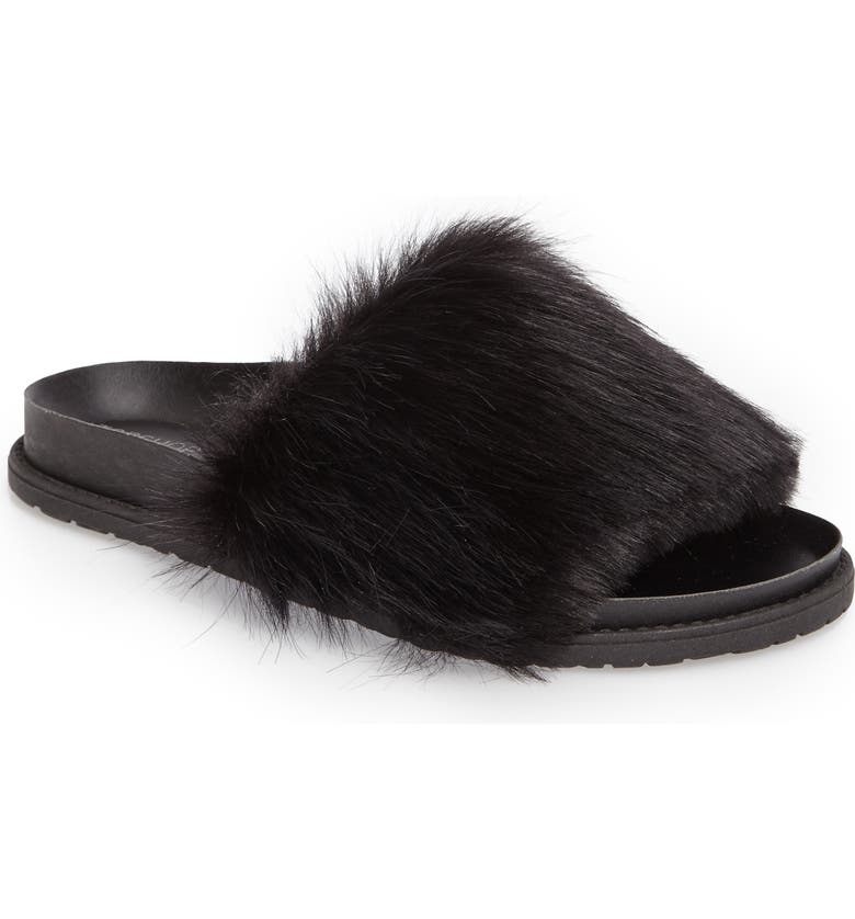 Topshop Faux Fur Slide Sandal (Women) | Nordstrom