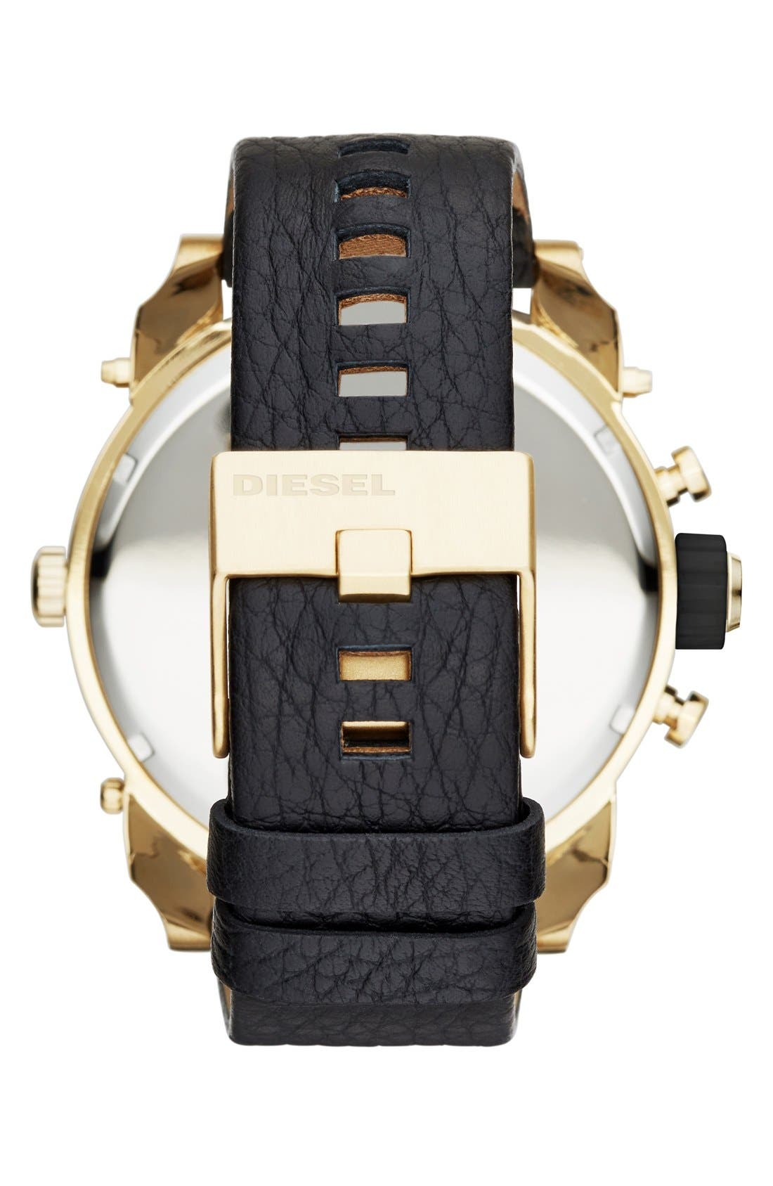 DIESEL<SUP>®</SUP>,
                                        'Mr. Daddy' Leather Strap Watch, 58mm,
                                        Alternate thumbnail 17, color,
                                        005