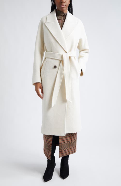 Shop Veronica Beard Della Virgin Wool Dickey Coat In Ecru